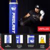 PROLAST Heavy Punching Kicking Bag for Adults, Boxing, MMA, Martial Arts, Muay Thai, Strength Training Equipment, Unfilled, 5ft, 100 lbs, Vertical Logo, Blue view 3