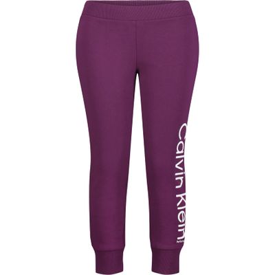 Calvin Klein Girls' Performance Sport Jogger Sweatpants with Rib Cuffs and Waistband, Purple Active, 7
