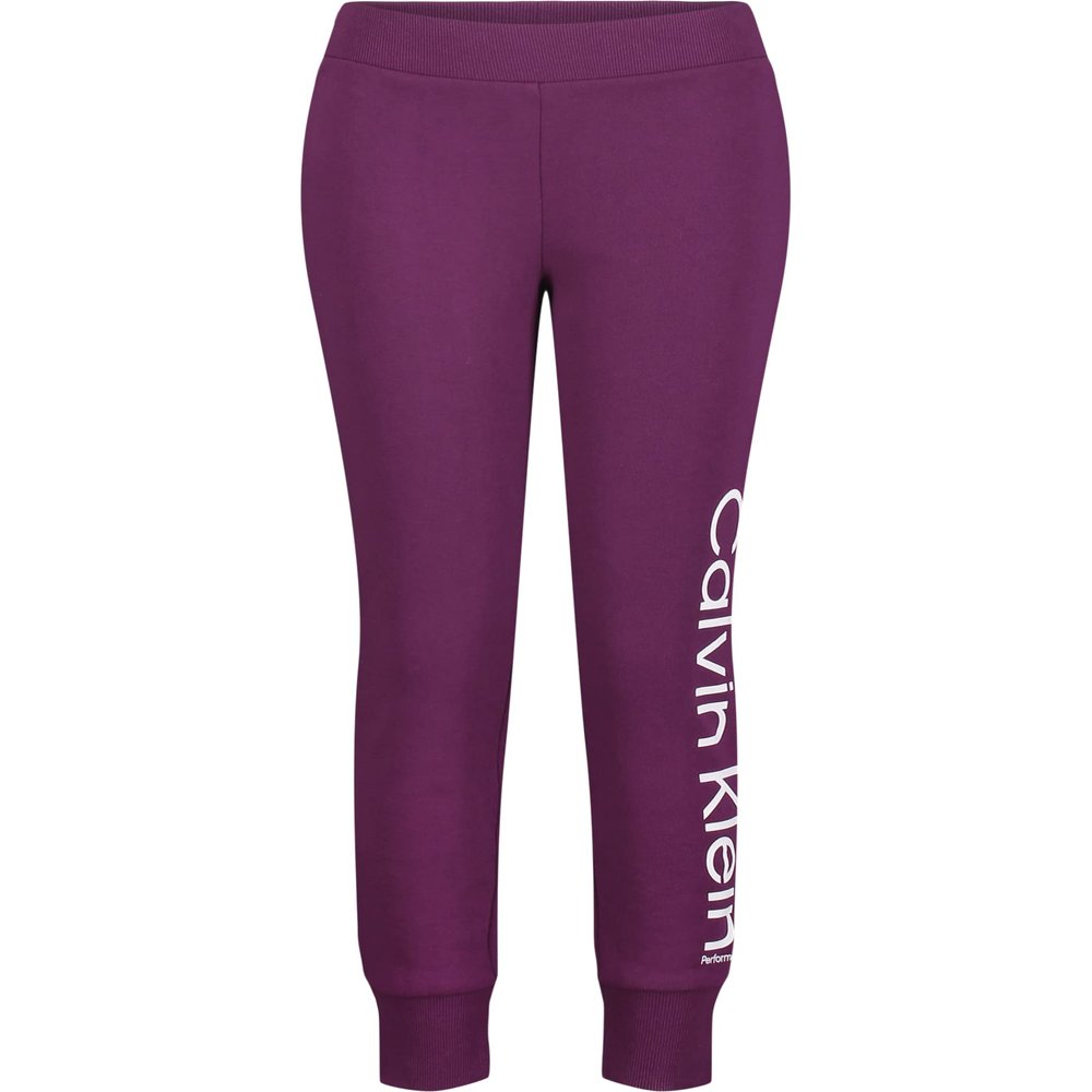 Calvin Klein Girls' Performance Sport Jogger Sweatpants with Rib Cuffs and Waistband, Purple Active, 7
