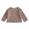 Baby Newborn Infant Girls Boys Spring Autumn Striped Long Sleeve Tshirt Undershirt Boy Size 10 Fall (Brown, 6-12 Months) view 1