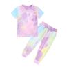 Kids Toddler Boy Girls Clothes Sports Casual Tie Dye Prints Short Sleeves T Shirt Baby Girl Winter (Purple, 3-4 Years) view 2