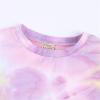 Kids Toddler Boy Girls Clothes Sports Casual Tie Dye Prints Short Sleeves T Shirt Baby Girl Winter (Purple, 3-4 Years) view 4