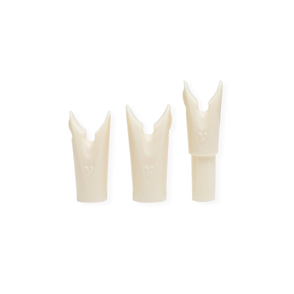 Vermil V-Nock for Fast Nocking (11/32", 50 pcs., Ivory)