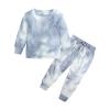 Kids Toddler Boy Girls Clothes Sports Casual Tie Dye Prints Long Sleeves Sweartershirt Baby Blanket (Grey, 6-7 Years) view 2