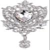AVRYN Crystal Broochs,Brooch Pins,Shawl Clips, Pin Badge,Women's Rhinestone Decor Pin Brooch Wedding Jewellery White Scarf view 2