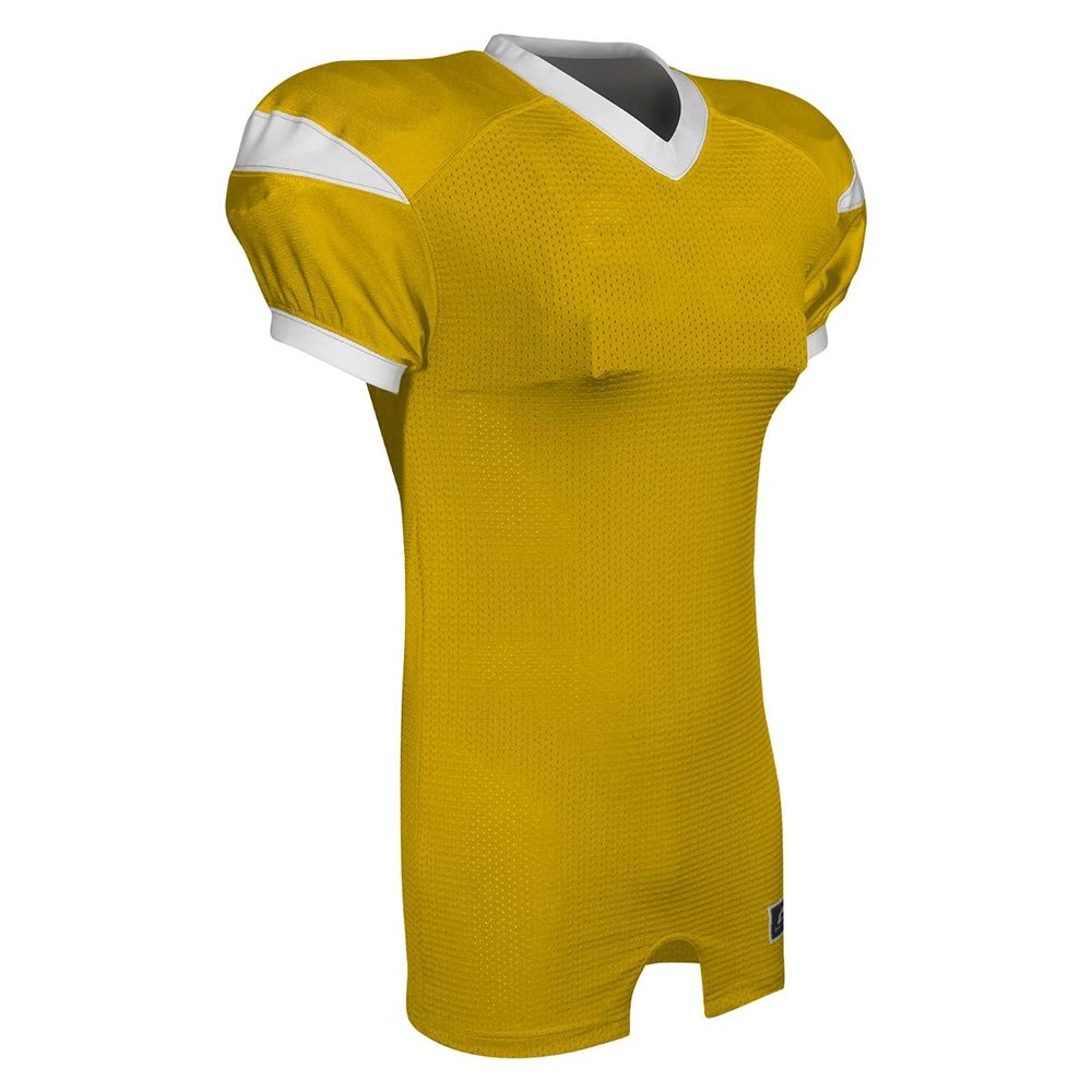 CHAMPRO Backer Football Game Jersey, Adult 2X-Large, Gold, White