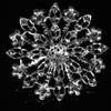 AVRYN Crystal Broochs,Brooch Pins,Shawl Clips, Pin Badge,Floral Rhinestone Bridal Brooch Pin Wedding Prom Jewellery 6.5cm-Silver view 4