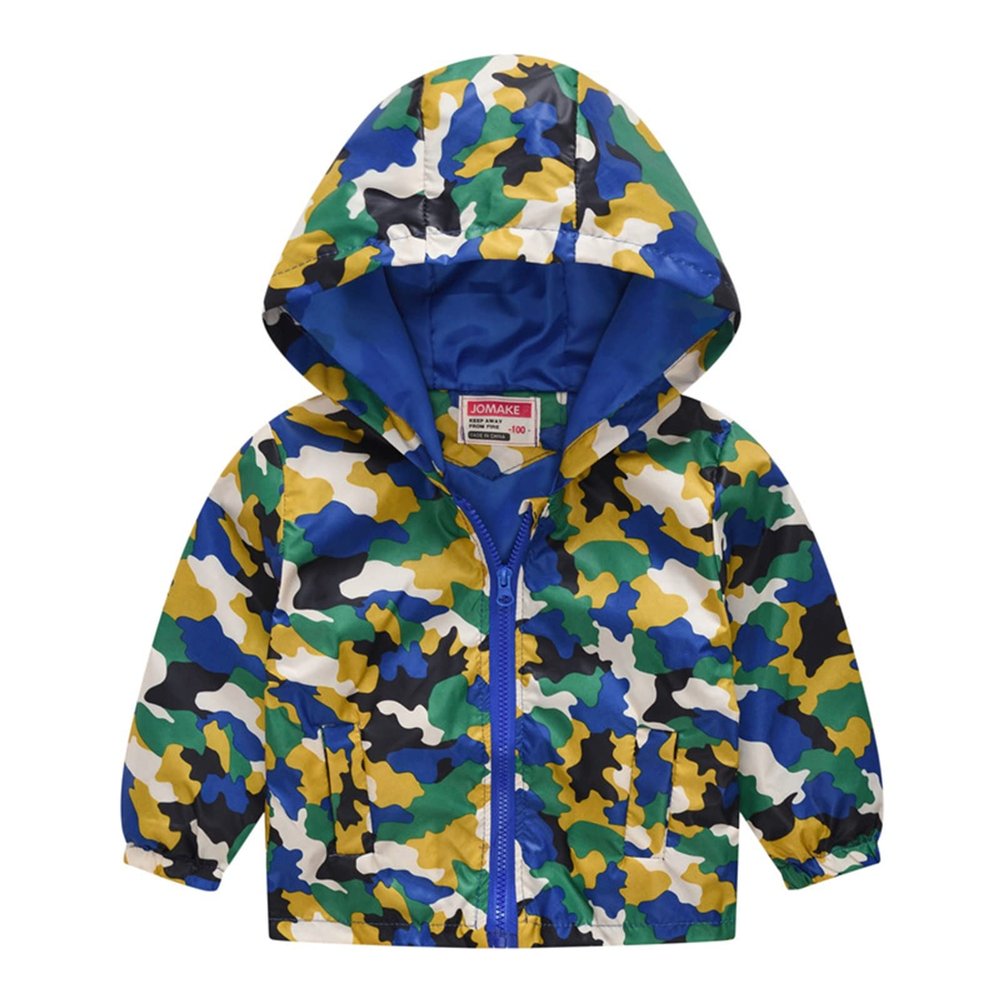 Toddler Kids Baby Boys Girls Cartoon Dinosaur Rainbow Camouflage Zip Windproof Jacket Baby Clothes (Green, 18-24 Months)