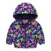 Toddler Kids Baby Boys Girls Cartoon Dinosaur Rainbow Camouflage Zip Windproof Jacket Coat Girl 18 (Navy, 2-3 Years) view 1
