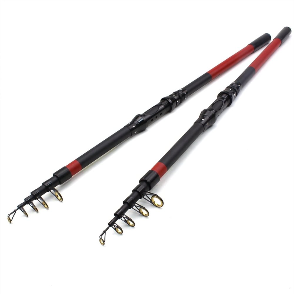 UNNS Telescopic Fishing Rod 2 PCS Fishing Rod, Carbon Fiber Carp Spinning Rod Portable Telescopic Sea Fishing Rod for Fresh Salt Water Rocky Rod Support Boat Fishing Rods (Color : A, Length : 3.0 m)