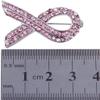 AVRYN Crystal Broochs,Brooch Pins,Shawl Clips, Pin Badge,Breast Cancer Awareness Pink Ribbon Pin Brooch with Rhinestones view 3