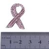 AVRYN Crystal Broochs,Brooch Pins,Shawl Clips, Pin Badge,Breast Cancer Awareness Pink Ribbon Pin Brooch with Rhinestones view 4
