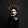 Beavorty Devil Horn Headdress Gothic Antelope Horn Headband for Halloween Party Cosplay Festival Photo Props view 2