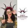 Beavorty Devil Horn Headdress Gothic Antelope Horn Headband for Halloween Party Cosplay Festival Photo Props view 4
