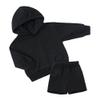 MYGBCPJS Boys Girls 2 Pcs Sweat Suit Kids Long Sleeve Pullover Hoodie + Elastic Waist Shorts Pockets Set Jogger Outfits view 1