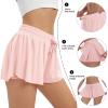 Womens 2 in 1 Flowy Athletic Shorts with Pocket Butterfly Running Workout Shorts Sweat Spandex Lounge Gym Yoga Summer Skirts (Light Pink,Small) view 3