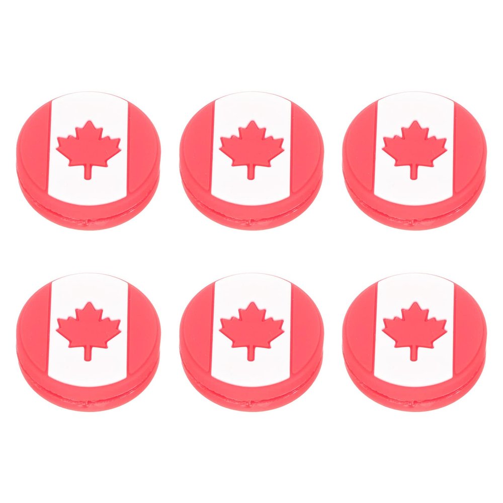 Gatuida Tennis Racket Dampener 6pcs Tennis Racket Vibration Dampeners Canada Flag Canadian Flag Silicone Racket String Absorber Tennis for Tennis Racket Racquetball Athletes Us Flag