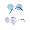 Beetoo Round Hippie Glasses, 2PCS Blue, Purple Circle Hippie Glasses, Tinted Round Hippie Glasses 60's Style Hipster Circle Sunglasses view 1
