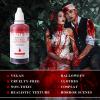 MEICOLY 2.1oz Halloween Fake Blood Makeup- Realistic Sangre Falsa Washable Edible Liquid with 0.7oz Cleaning Soap - Squirt Blood for Clothes,Zombie Vampire Monster,SFX Cut Flesh Wound Makeup - Bright view 2