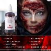 MEICOLY 2.1Oz Halloween Dripping Fake Blood,Safe Realistic Washable Edible Liquid Blood Sangre Falsa with 0.7 Oz Cleaning Soap,Squirt Blood for Clothes,Zombie Vampire Monster,SFX Cut Wound Makeup,Dark view 2