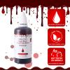 MEICOLY 2.1Oz Halloween Dripping Fake Blood,Safe Realistic Washable Edible Liquid Blood Sangre Falsa with 0.7 Oz Cleaning Soap,Squirt Blood for Clothes,Zombie Vampire Monster,SFX Cut Wound Makeup,Dark view 4