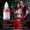 MEICOLY 1.06 Oz Halloween Dripping Fake Blood, Realistic Washable Edible Liquid Blood,Squirt Blood for Clothes,Skin Kids Safe Drip Blood,Zombie Vampire Monster SFX Cut Flesh Wound Makeup,Bright view 2