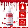 MEICOLY 1.06 Oz Halloween Dripping Fake Blood, Realistic Washable Edible Liquid Blood,Squirt Blood for Clothes,Skin Kids Safe Drip Blood,Zombie Vampire Monster SFX Cut Flesh Wound Makeup,Bright view 4