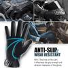 QUKOPSE Winter Leather Gloves for Men,Touchscreen Snow Driving Gloves with Cashmere Lining for Motorcycle Driving Riding view 3