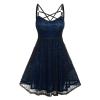 Women's Sleeveless Punk Dresses Camisole Skull Print Lace Swing Dress Halloween Spaghetti Strap Steampunk Dress Goth Clothes view 1