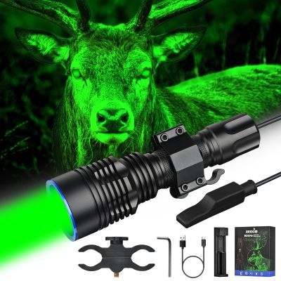 ANEKIM UC20Pro Green Hunting Light Flashlights 1783m Spotlight 2200 High Lumen Predator Light for Hog Coyote and Varmint Night Hunting