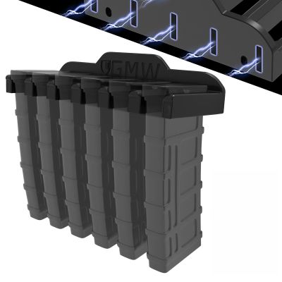 GMW 6 x Magnetic PMAG Wall Mount for Mag Wall Display | PMAG Mag Holder | AR Magazine Holder | Wall Mount Display for Gun Room | Magazine and Ammo Storage and Organization (6 x Magnetic PMAG Mount)