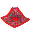 Russian Floral Scarf Flower Handkerchief Ethnic Printed Shawl Women Hijab Scarf Headband Scarf Bandana, 70cm view 1