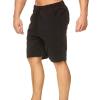 Men's Linen Casual Classic Fit Short Elastic Waist Drawstring Summer Beach Shorts Running Lounge Short Pants (Black,X-Large) view 3