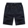 Maiyifu-GJ Men's Casual Hiking Cargo Shorts Lightweight Loose Elastic Waist Short Summer Outdoor Shorts with Zipper Pockets (Black,Large) view 1