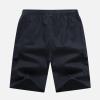Maiyifu-GJ Men's Casual Hiking Cargo Shorts Lightweight Loose Elastic Waist Short Summer Outdoor Shorts with Zipper Pockets (Black,Large) view 2
