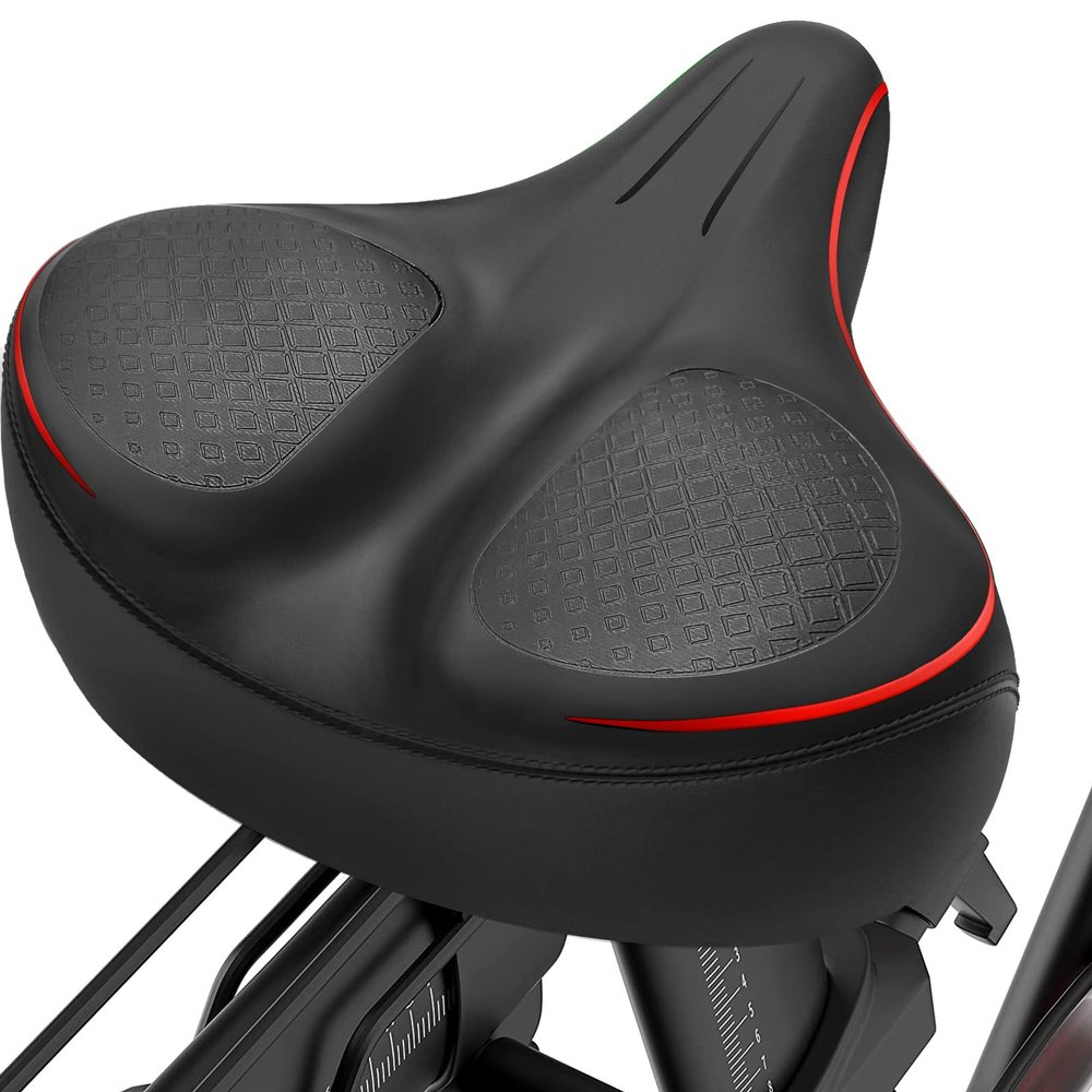 Oversized Bike Seats for Peloton Bike, Extra Wide Bicycle Seat for Men & Women, Saddle with Waterproof and Comfortable Memory Foam, Universal Fit for Beach Cruiser, Exercise, Stationary Bikes