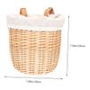 Decorative Woven Bike Basket Vintage Style Multi-Function Bike Basket Capacity Buckles and Unique Weaving Texture for Biking Pet Transport and Storage view 2