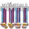 CREATCABIN My Medals Holder Sport Hanger Display Stand Wall Mount Decor Medal Holders for Sports Home Badge 3 Rung Medalist Running Gymnastics Over 60 Medals 15.7inch view 1