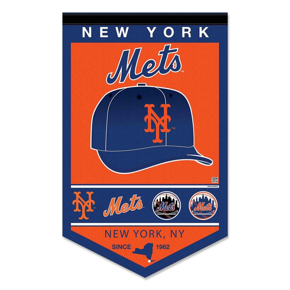 WinCraft New York Mets Heritage History Banner Pennant, 15x24"