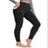 baleaf Women's Fleece Lined Leggings with Pockets 25" Petite Thermal Winter Warm High Waisted Thick 7/8 Yoga Pants Black S view 1