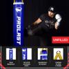PROLAST Heavy Punching Kicking Bag for Adults, Boxing, MMA, Martial Arts, Muay Thai, Strength Training Equipment, Unfilled, 6ft, 150 lbs, Vertical Logo, Blue view 3