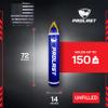PROLAST Heavy Punching Kicking Bag for Adults, Boxing, MMA, Martial Arts, Muay Thai, Strength Training Equipment, Unfilled, 6ft, 150 lbs, Vertical Logo, Blue view 4