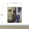 Benjamin Franklin 100 Dollar Bill Wall Mural. Peel and Stick Wallpaper. Flashy Money Theme Wall Decor. Office/Game Room Decoration. #6399 (9ft Tall X 8ft Wide) view 3