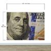 Benjamin Franklin 100 Dollar Bill Wall Mural. Peel and Stick Wallpaper. Flashy Money Theme Wall Decor. Office/Game Room Decoration. #6399 (9ft Tall X 12ft Wide) view 3