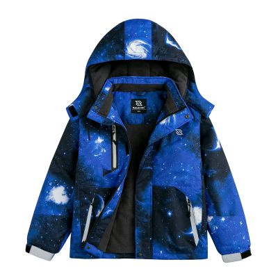 Simplee kids Boys Winter Coat Waterproof Ski Jacket Fleece Hooded Snow Warm Padded Raincoats
