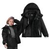 Simplee kids Boys Winter Coat Waterproof Ski Jacket Fleece Hooded Snow Warm Padded Raincoats view 1