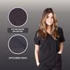 ACTIVE UNIFORMS Women's Super Soft, Ultra Comfort Stretch Mock Wrap Scrub Top (Black, 3X-Large) view 2