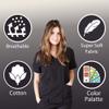 ACTIVE UNIFORMS Women's Super Soft, Ultra Comfort Stretch Mock Wrap Scrub Top (Black, 3X-Large) view 3