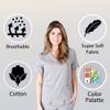 ACTIVE UNIFORMS Women's Super Soft, Ultra Comfort Stretch Mock Wrap Scrub Top (Grey, XX-Small) view 3