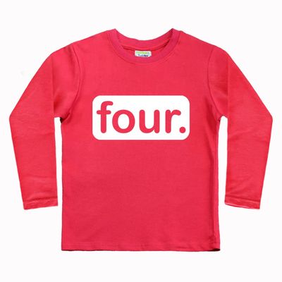 4th Birthday Shirt boy Gifts for 4 Year Old Boys Shirts Toddler Tshirt Fourth 4 (as1, Age, 4_Years, Red - Long Sleeve, 4 Years)